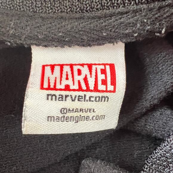 Marvel Deadpool Varsity Men’s Jacket Black Red Snap-Front Size M/L - Picture 5 of 11